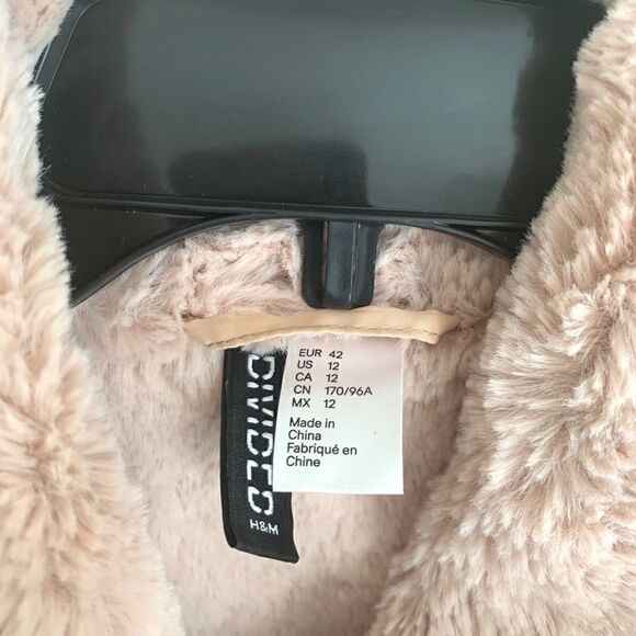 H&M Faux Fur-lined Biker Jacket Size 12 - Picture 8 of 8